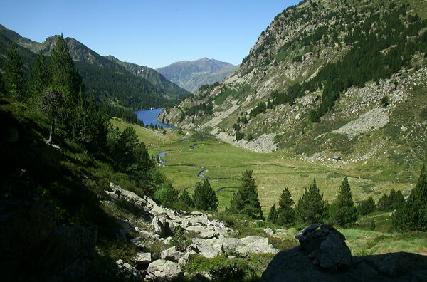 Blick vom Refuge de Besines ins Tal