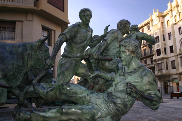 San Fermin-Denkmal in Pamplona