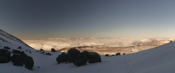 Der Atlantik unter Wolken vom Fue des Teide