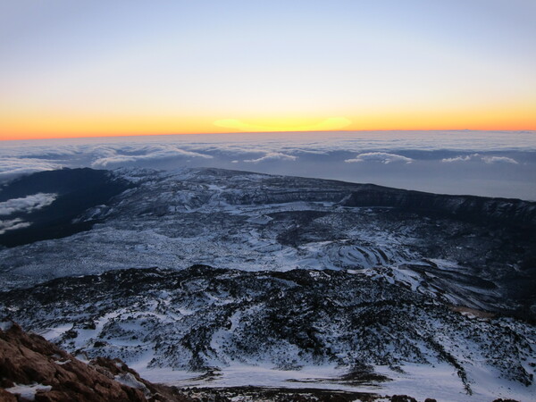 Teide, Blick nach La Gomera ber die Wolken