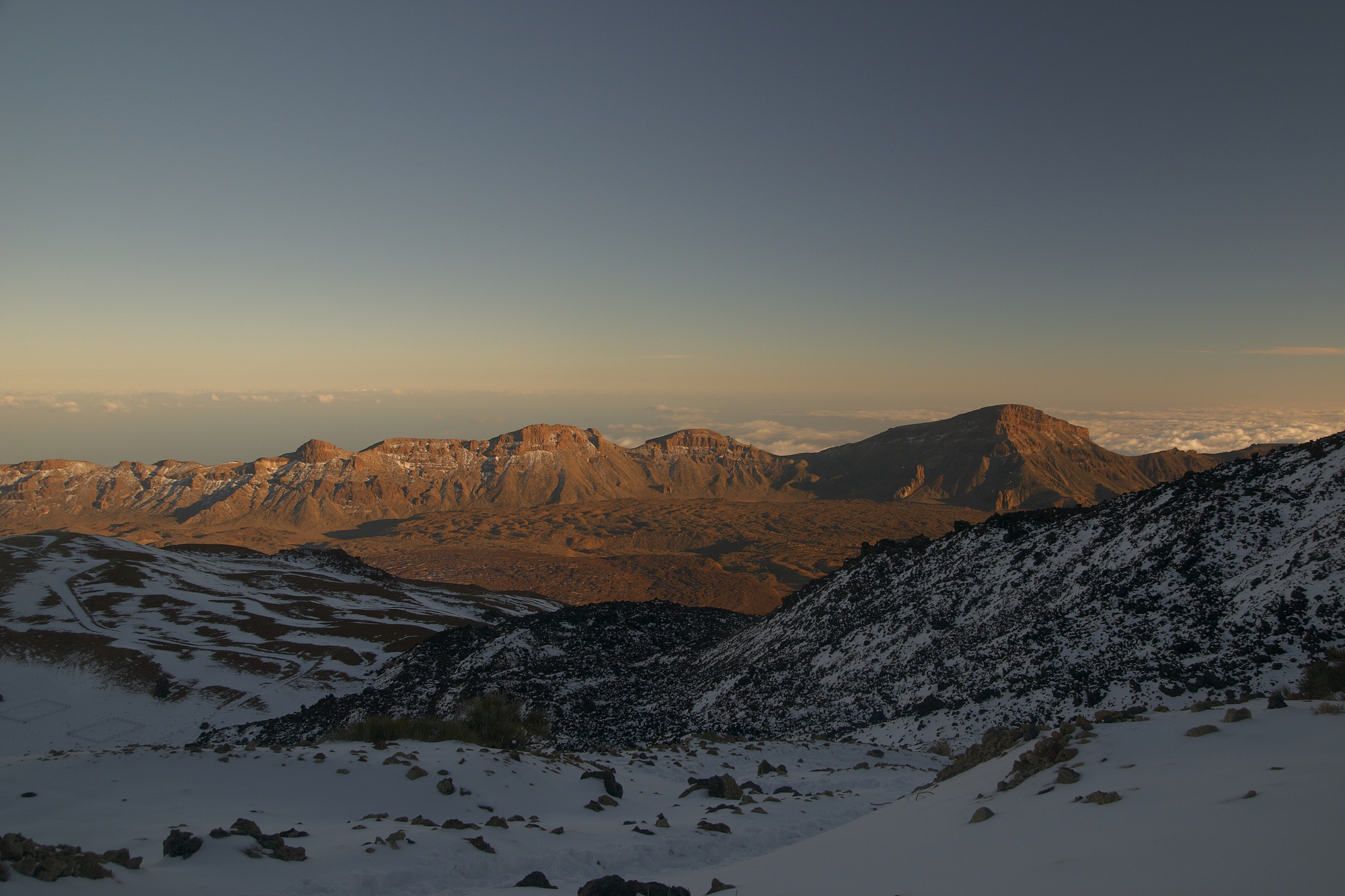 Untergehende Sonne am Teide