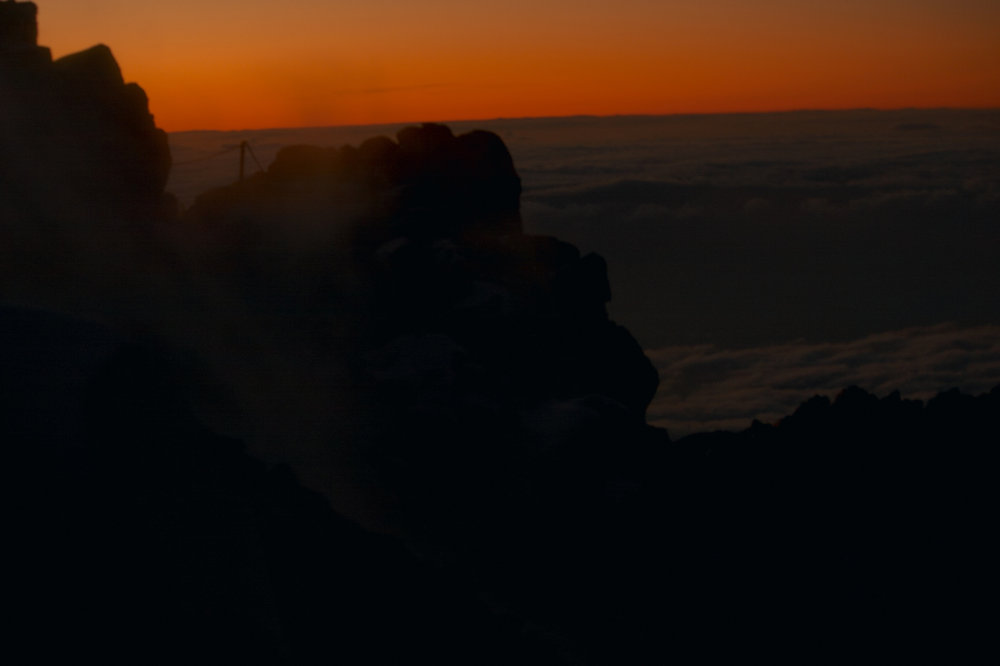 Dmmerung auf dem Teide Gipfel