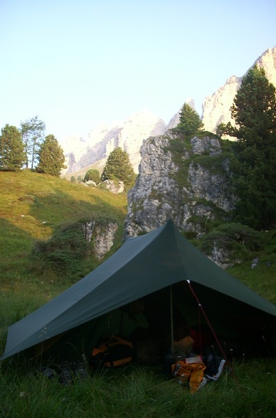 Zelten am Grdnerjoch