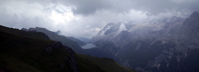 Bindelweg mit Fedaiasee und Marmolata