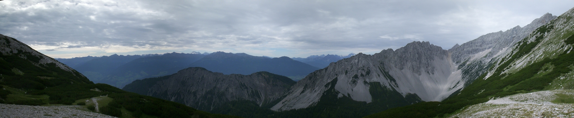 Lafatscherjoch, Blick Richtung Sden