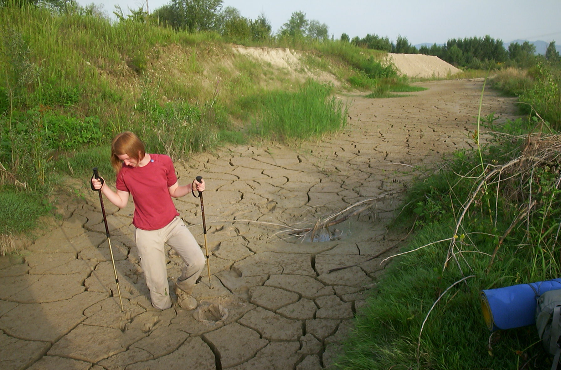 Eingebrochen in den Piaveschlamm