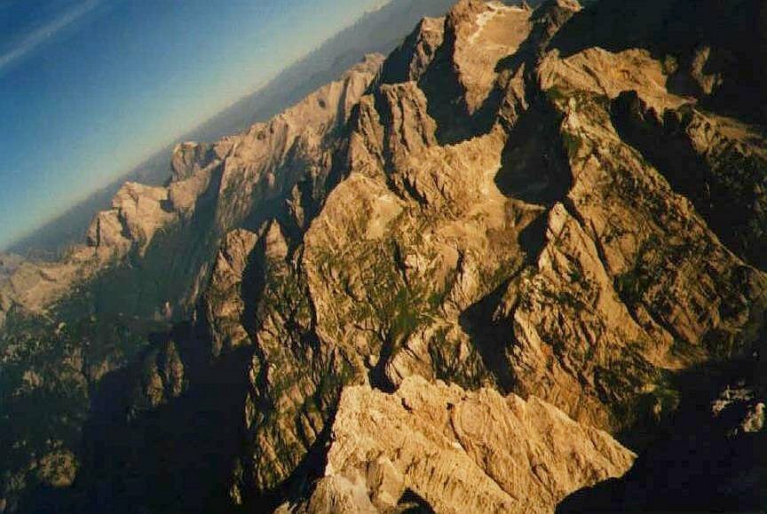 Blick vom Triglav richtung Bovski Gamsovec