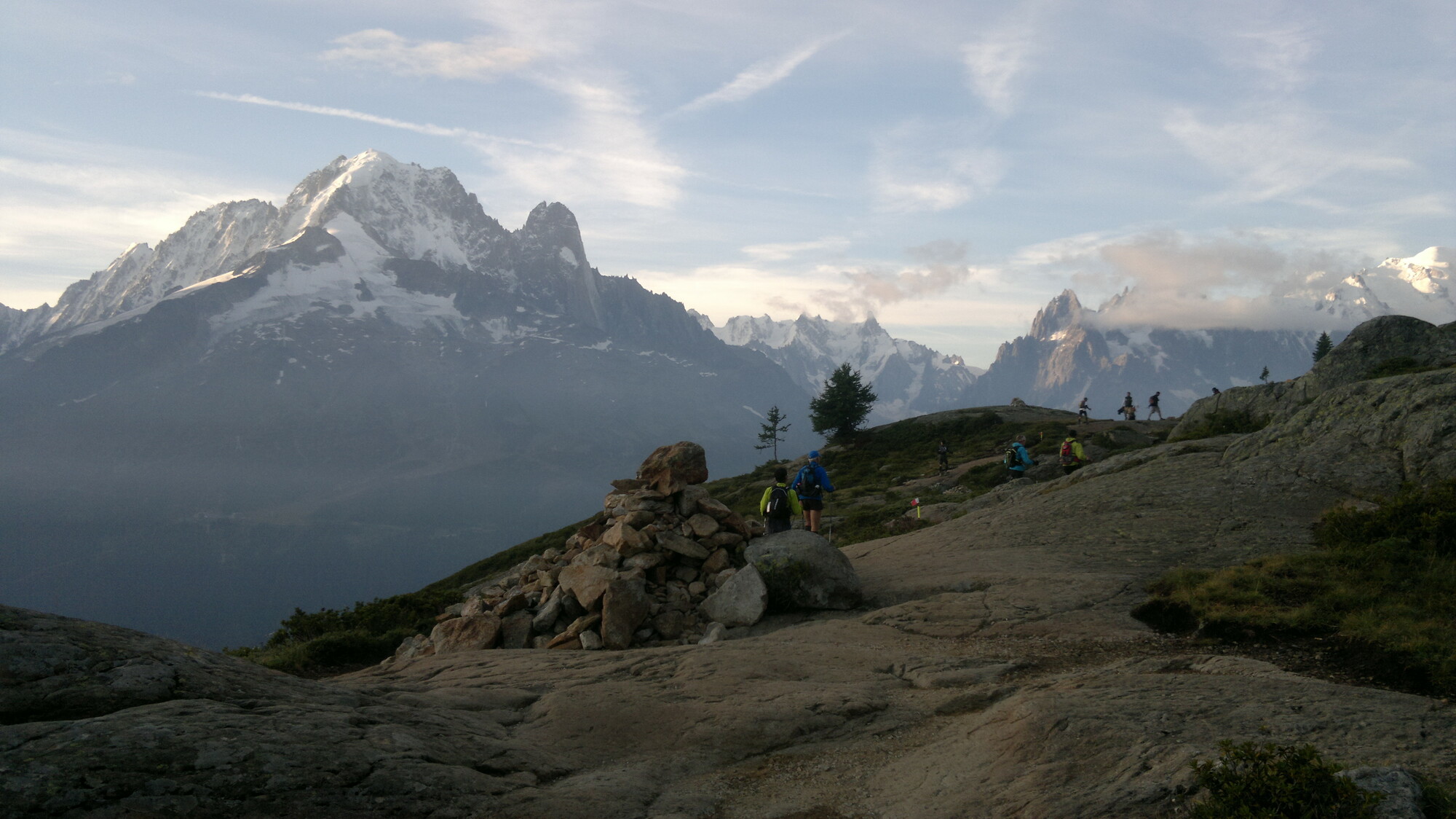 Morgen ber dem Mont Blanc Massiv
